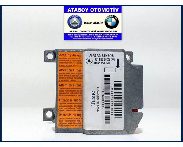 MERCEDES W210 AİRBAG BEYNİ 0018202126 0018200026 A0018202126 A0018200026 A 001 820 21 26 A 001 820 00 26